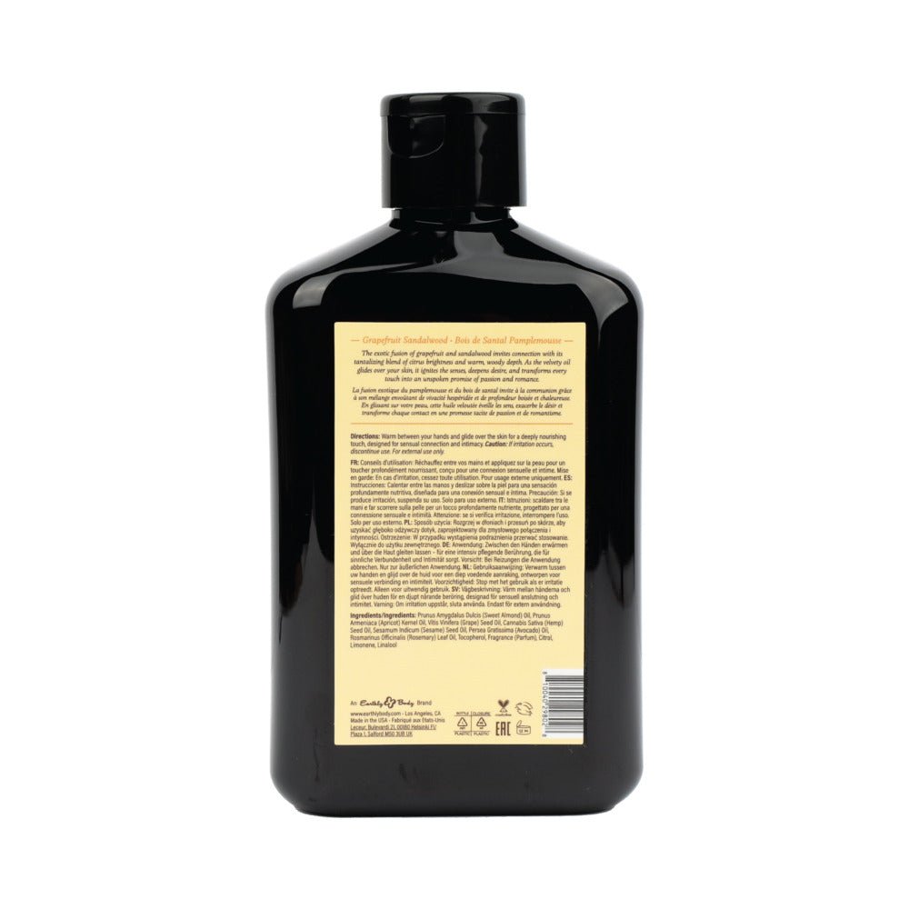 Earthly Body At Night Aphrodisiac Massage Oil Grapefruit Sandalwood 8.4 oz. - Image 2