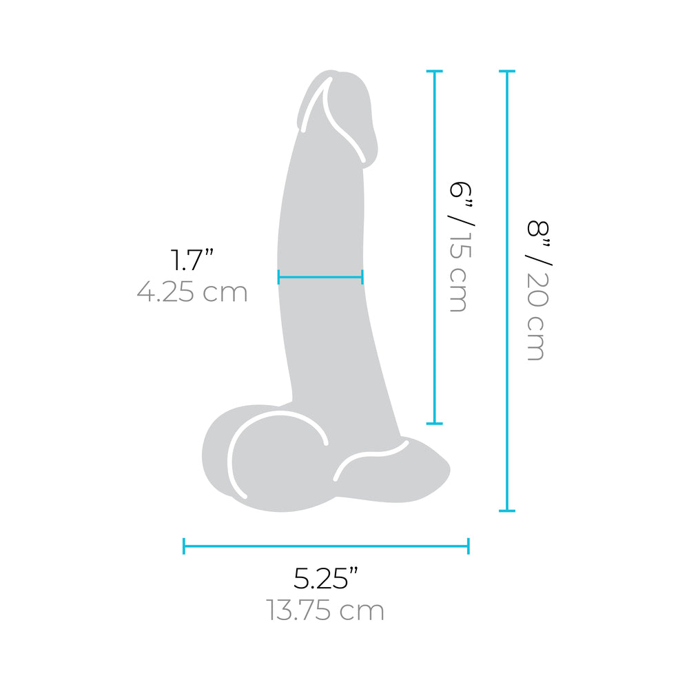 b-Vibe Slipskin Realistic Silicone Dildo 8 in. Curved Mocha - Image 8