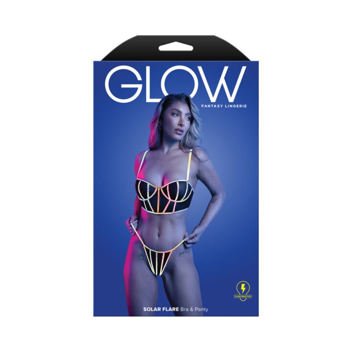 Fantasy Lingerie Glow Solar Flare Underwire Bra & Panty L/XL