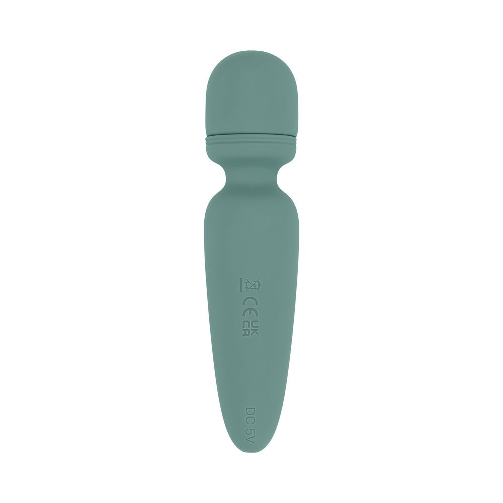 Evolved Rumble Wand Rechargeable Vibrating Mini Wand Silicone Green - Image 5