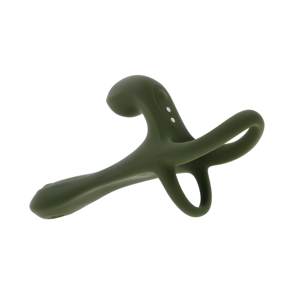 Zero Tolerance Strap Tap & Go Rechargeable Vibrating Girth Enhancer Silicone Green - Image 9