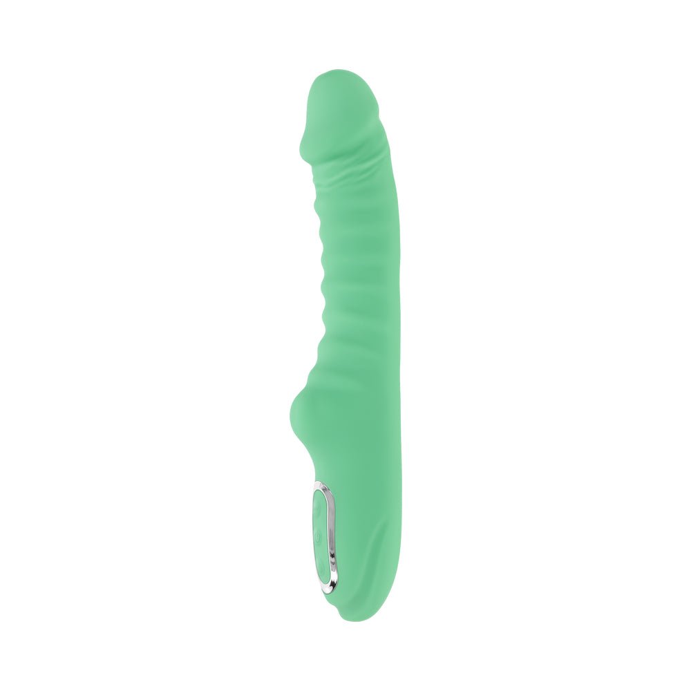 Evolved Full Throttle Rechargeable Warming Vibrator Silicone Mint Green - Image 5