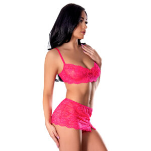 Alternative view of Magic Silk Get It Girl Bra, Skirt & Thong Set Diva Pink L/XL