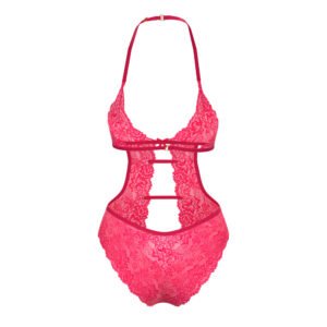 Magic Silk Get It Girl Halter Teddy with Snap Crotch Diva Pink L/XL - Image 6