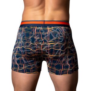 Male Power Soo Cumfy Boxer Brief Navy/Orange S - Image 3