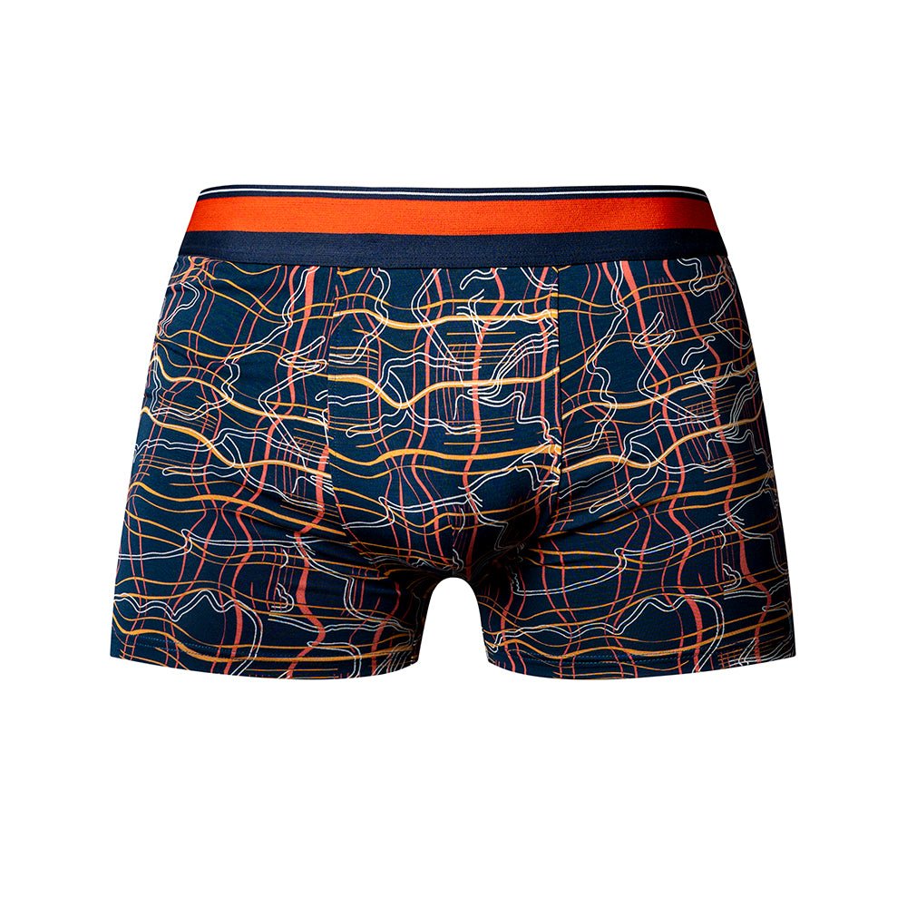 Male Power Soo Cumfy Boxer Brief Navy/Orange M - Image 4