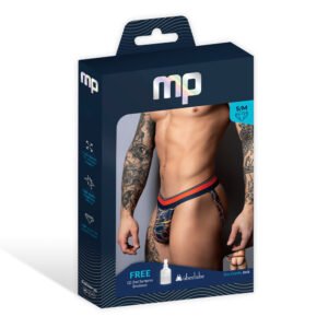 Male Power Soo Cumfy Jock Navy/Orange S/M - Image 6