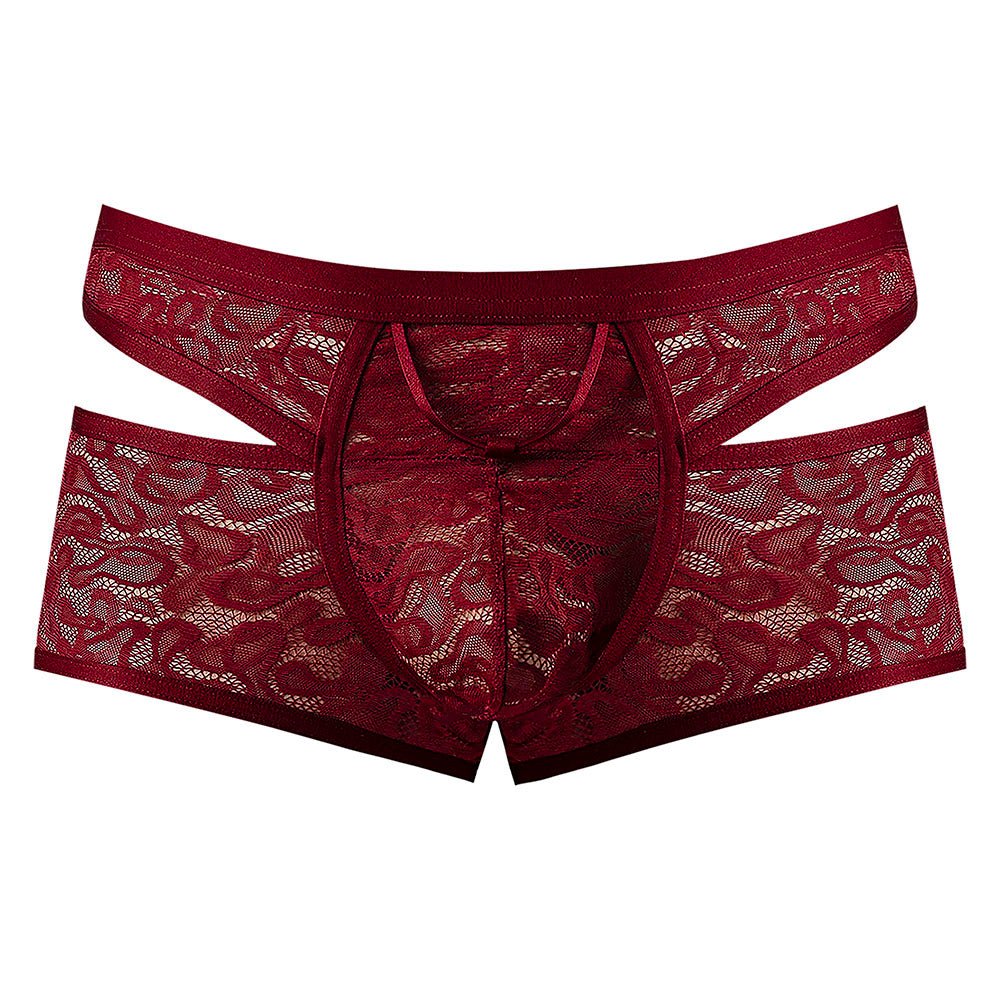 Male Power Lucifer Cutout Short Burgundy L - Image 4