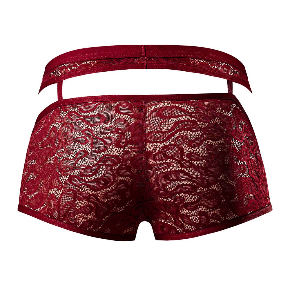 Male Power Lucifer Cutout Short Burgundy L - Image 5