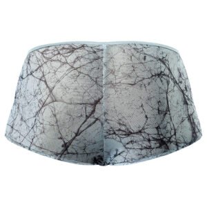 Male Power Marble Mesh Micro Mini Short Silver Blue XL - Image 5