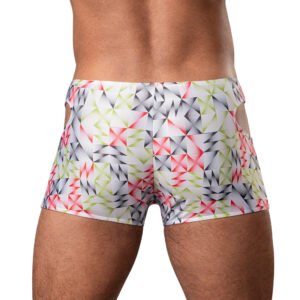 Male Power Cut It Out! Cutout Mini Short Red/Black M - Image 3
