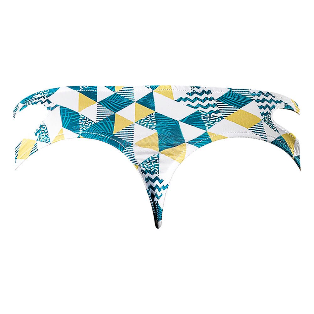 Male Power Cut It Out! Cutout Thong Blue/White L/XL - Image 5