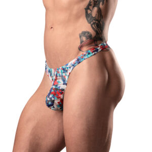 Alternative view of Male Power Your Lace Or Mine Bong Thong Geometric L/XL