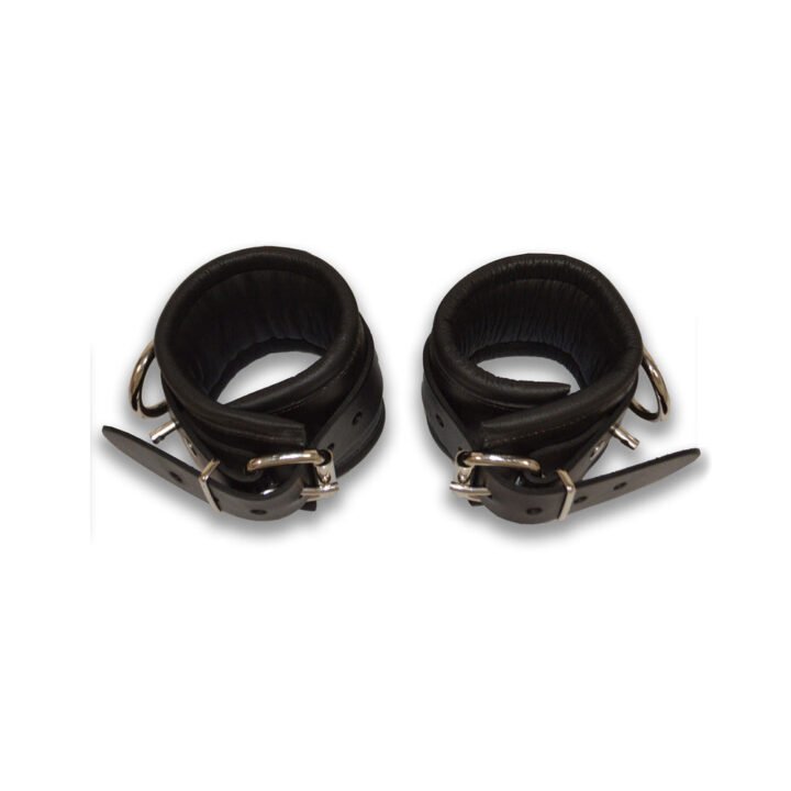 Prowler RED Leather Lockable Ankle Restraints S/M
