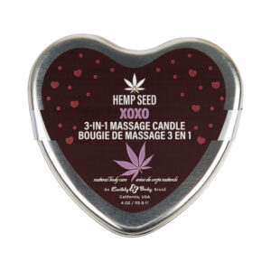 Alternative view of Earthly Body Hemp Seed Valentine''s Day Heart Candle Pre Pack: XOXO, Lip Locked, Pucker Up