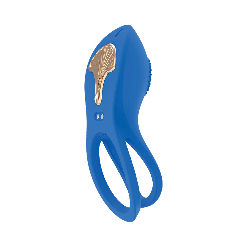 Gold Glam Cockring Blue - Image 2