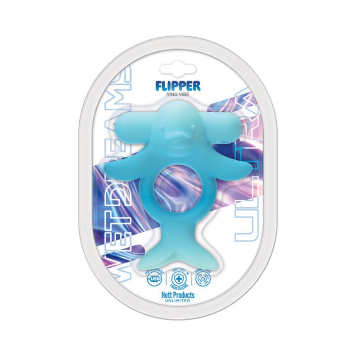 Wet Dreams Flipper Ring Vibe Dolphin Cockring with Bullet