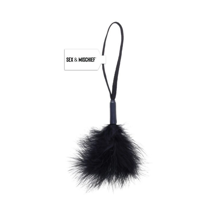 Sportsheets Sex & Mischief Peaches ''n CreaMe Wrist Feather Tickler Black