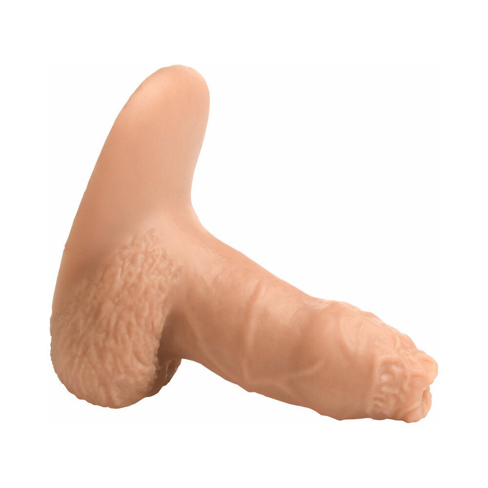 Strap U 5.1 in. Uncut Silicone Packer Dildo Light - Image 3