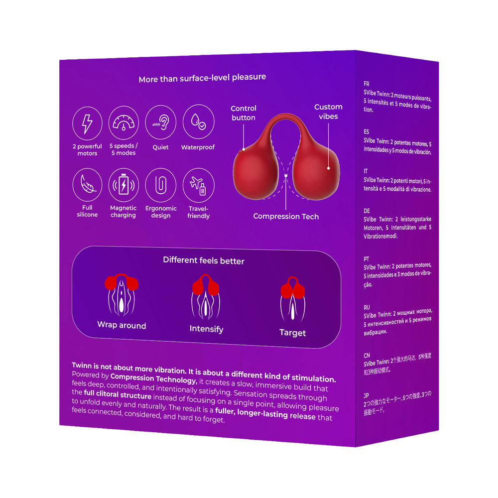 SVibe Snail Twinn Finger Vibrator Cherry (No App) - Image 5