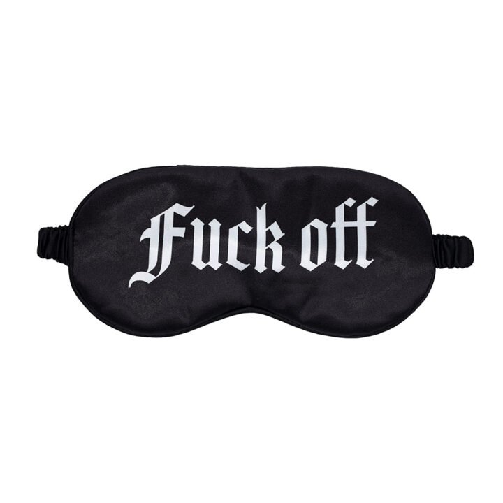 Ouch! Fuck Off Printed Mask Satin Black