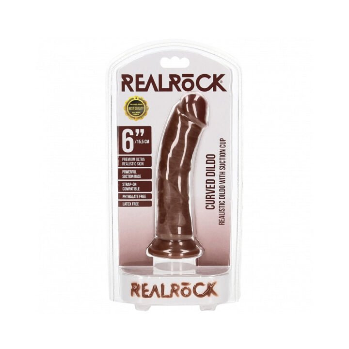 RealRock 6 in. Cock Curved Brown