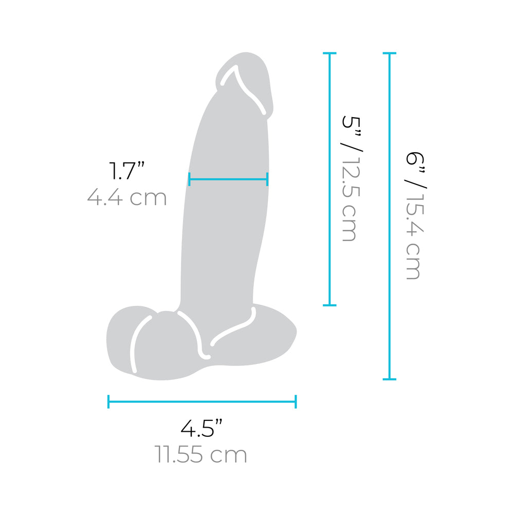 b-Vibe Slipskin Realistic Silicone Dildo 6 in. Girthy Brown - Image 10