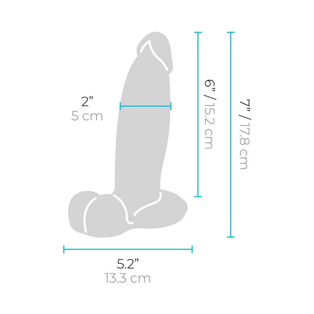 b-Vibe Slipskin Realistic Silicone Dildo 7 in. Girthy Brown - Image 10