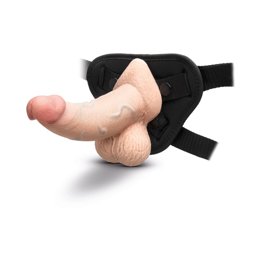 b-Vibe Slipskin Realistic Silicone Dildo 6.5 in. Curved Cream - Image 8