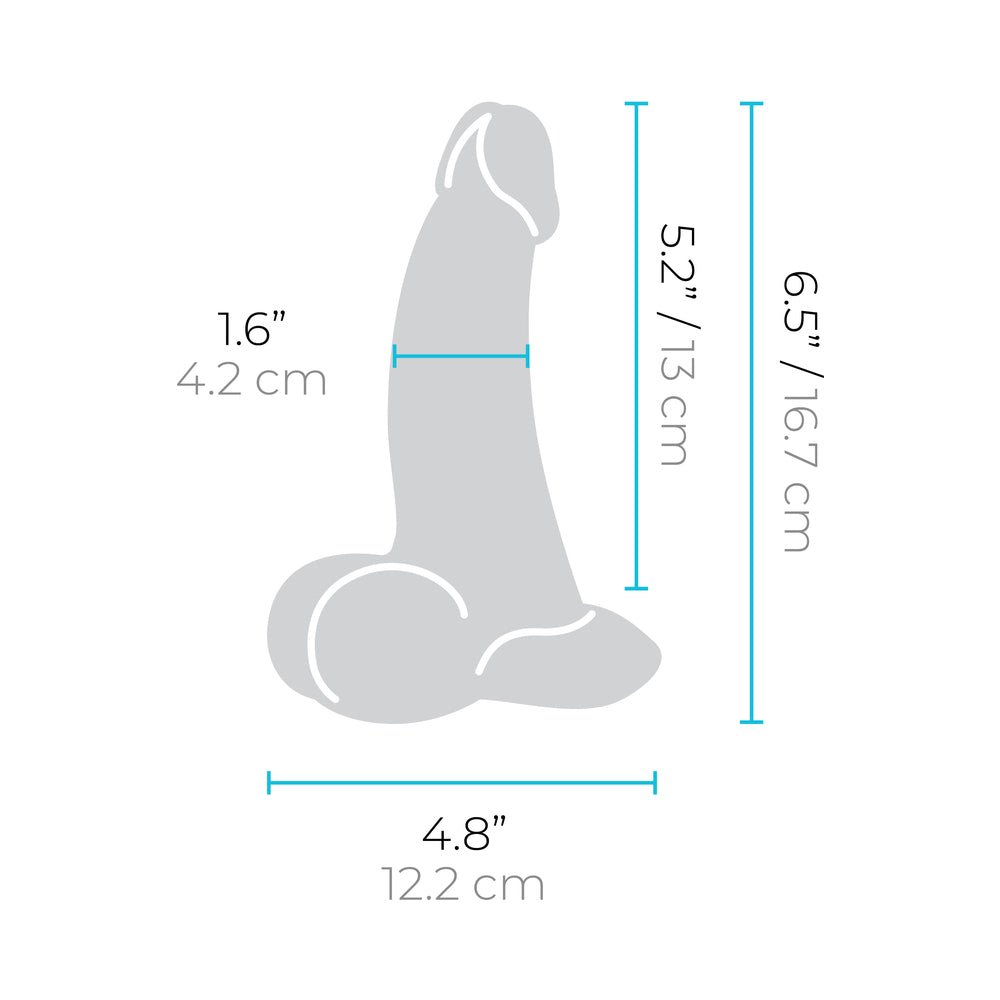 b-Vibe Slipskin Realistic Silicone Dildo 6.5 in. Curved Cream - Image 10