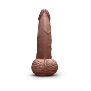 Alternative view of b-Vibe Slipskin Realistic Silicone Dildo 6.5 in. Curved Brown