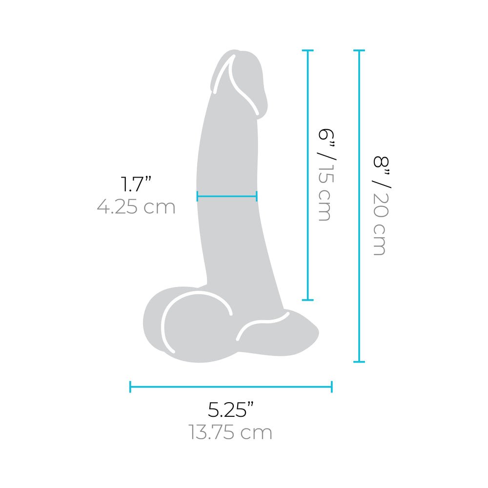 b-Vibe Slipskin Realistic Silicone Dildo 8 in. Curved Cream - Image 10
