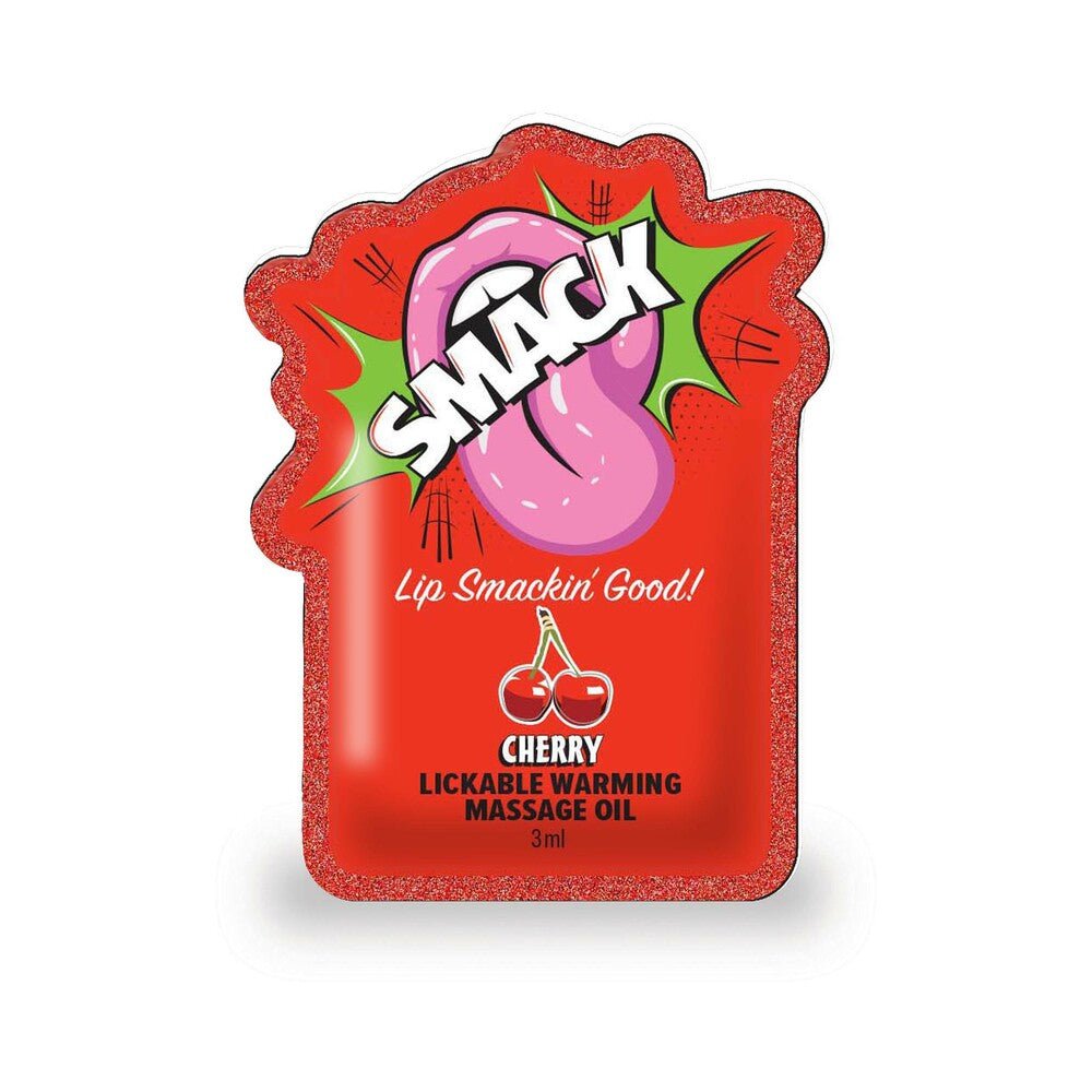 Smack Lickable Massage Oil 3 ml Pouch Cherry 36-Piece Display - Image 2