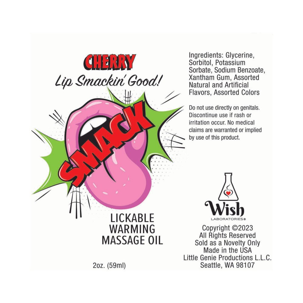 Smack Lickable Massage Oil 3 ml Pouch Cherry 36-Piece Display - Image 3