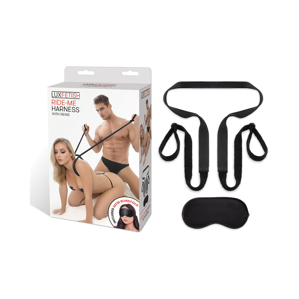 Lux Fetish Ride-Me Harness with Reins