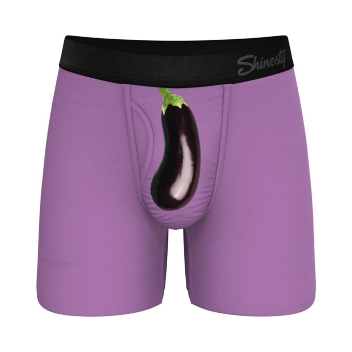 Shinesty The Double Entendre Eggplant Ball Hammock Pouch Underwear with Fly M