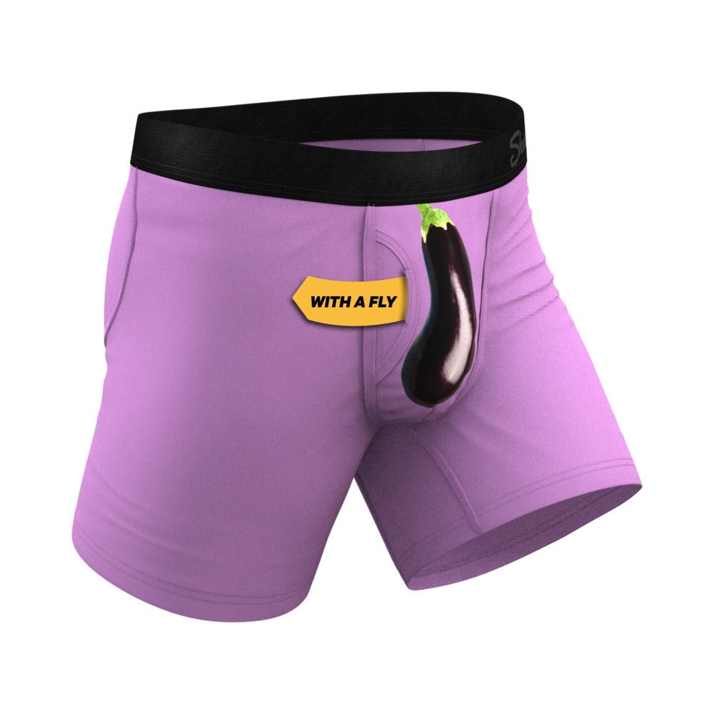 Shinesty The Double Entendre Eggplant Ball Hammock Pouch Underwear with Fly XL - Image 2