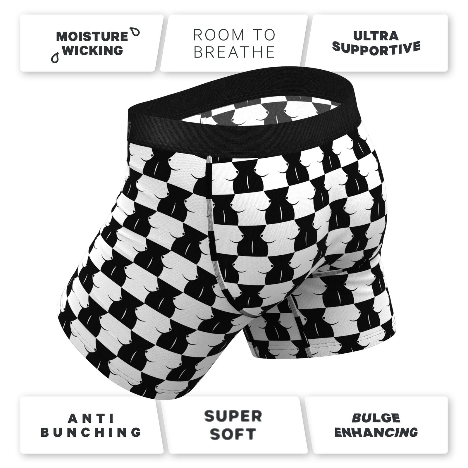 Shinesty The Chest Mate Checkered Ball Hammock Pouch Underwear with Fly S - Image 5