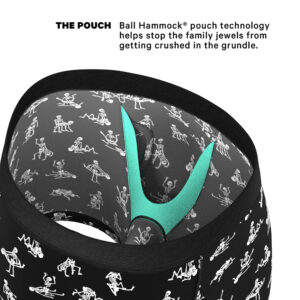 Shinesty The Bare Back Bones Glow-in-the-Dark Skeletons Ball Hammock Pouch Underwear with Fly S - Image 5