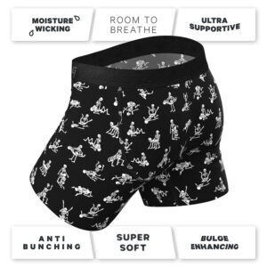 Shinesty The Bare Back Bones Glow-in-the-Dark Skeletons Ball Hammock Pouch Underwear with Fly S - Image 6