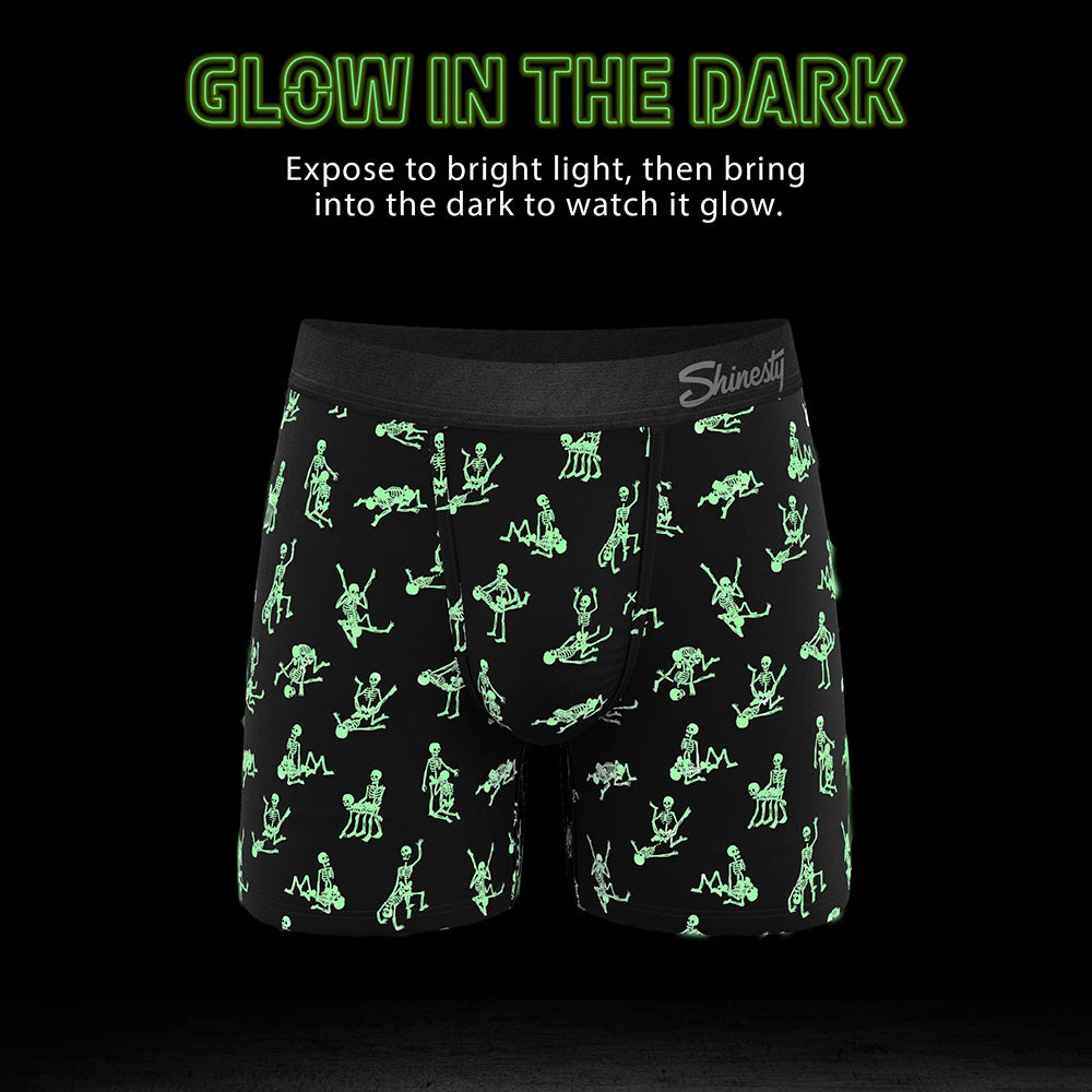 Shinesty The Bare Back Bones Glow-in-the-Dark Skeletons Ball Hammock Pouch Underwear with Fly XL - Image 4