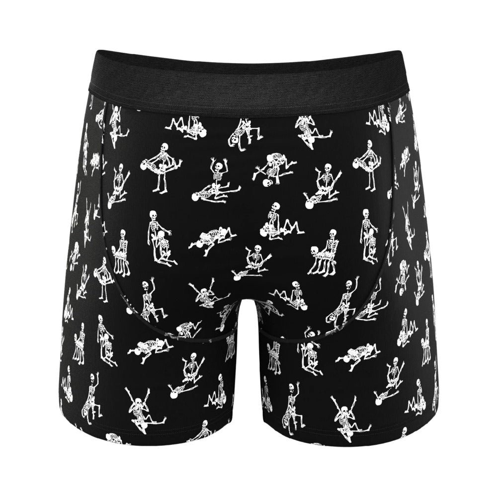 Shinesty The Bare Back Bones Glow-in-the-Dark Skeletons Ball Hammock Pouch Underwear with Fly 2XL - Image 3