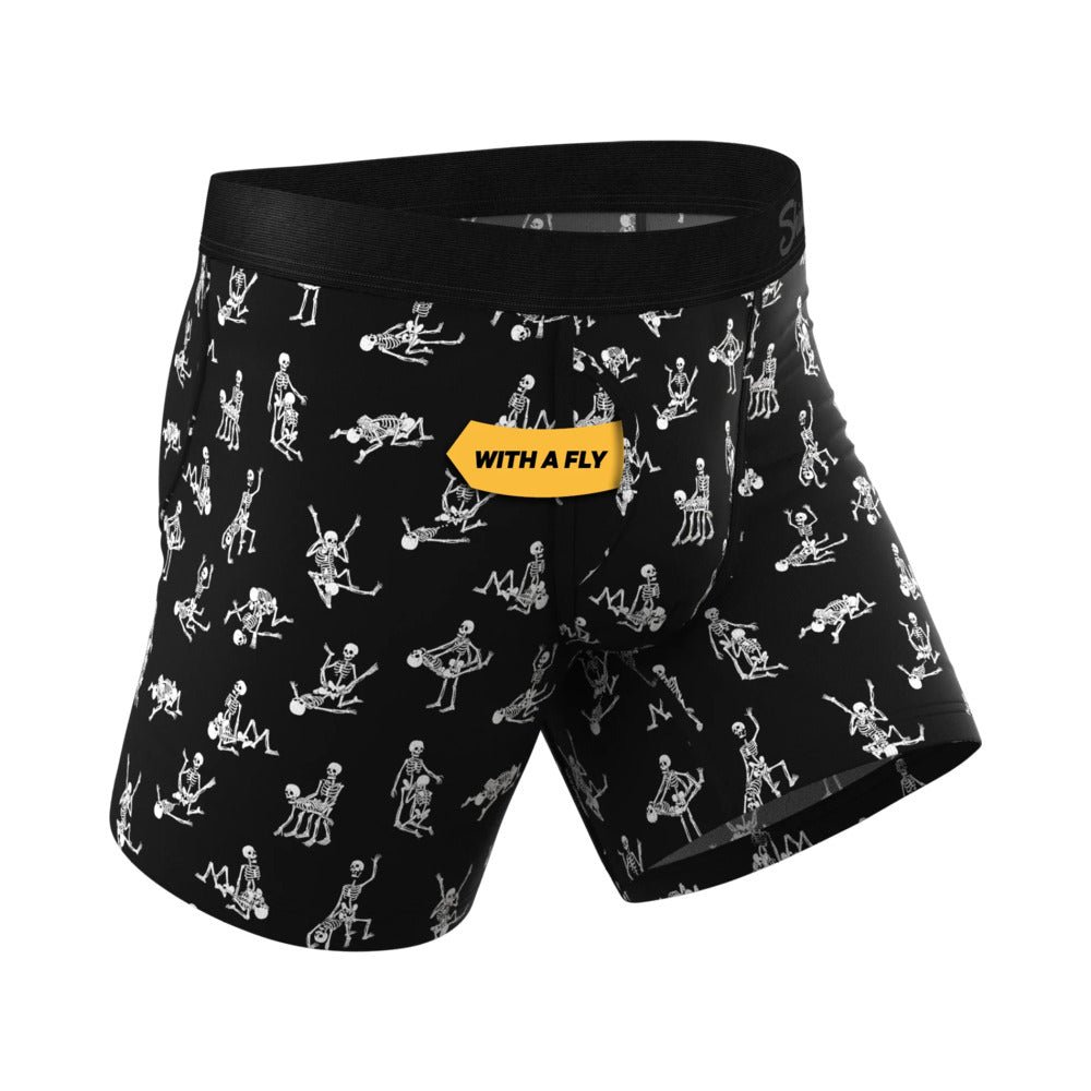 Shinesty The Bare Back Bones Glow-in-the-Dark Skeletons Ball Hammock Pouch Underwear with Fly 5XL - Image 2