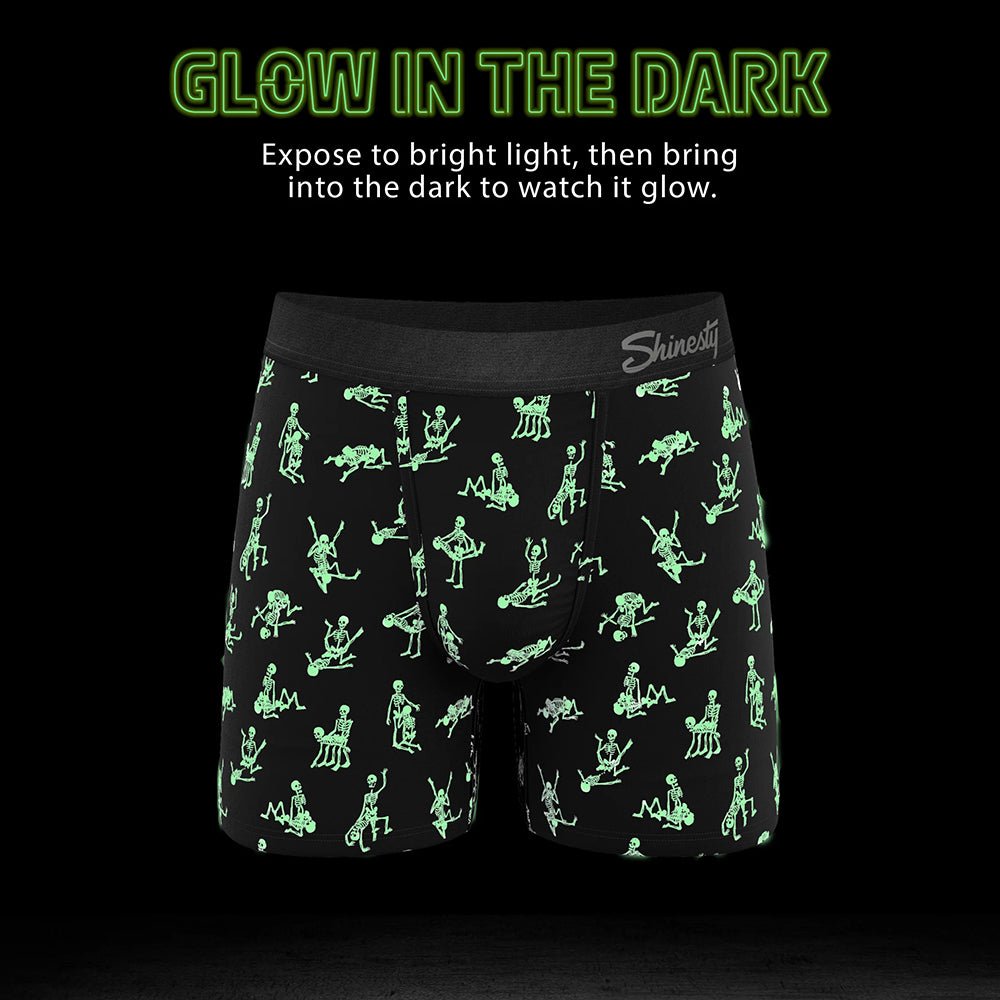 Shinesty The Bare Back Bones Glow-in-the-Dark Skeletons Ball Hammock Pouch Underwear with Fly 5XL - Image 4