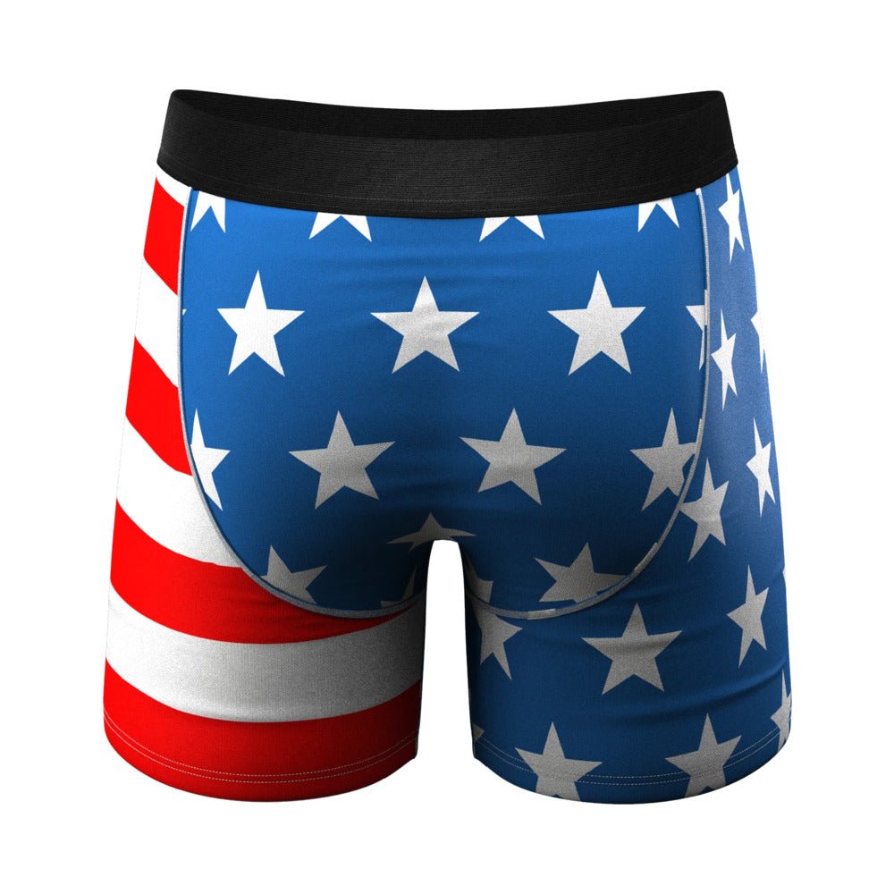 Shinesty The Mascot American Flag Ball Hammock Pouch Underwear with Fly S - Image 3