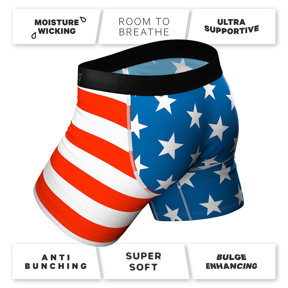 Shinesty The Mascot American Flag Ball Hammock Pouch Underwear with Fly S - Image 5