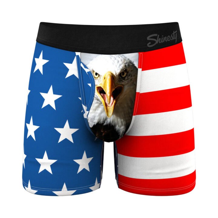 Shinesty The Mascot American Flag Ball Hammock Pouch Underwear with Fly 2XL