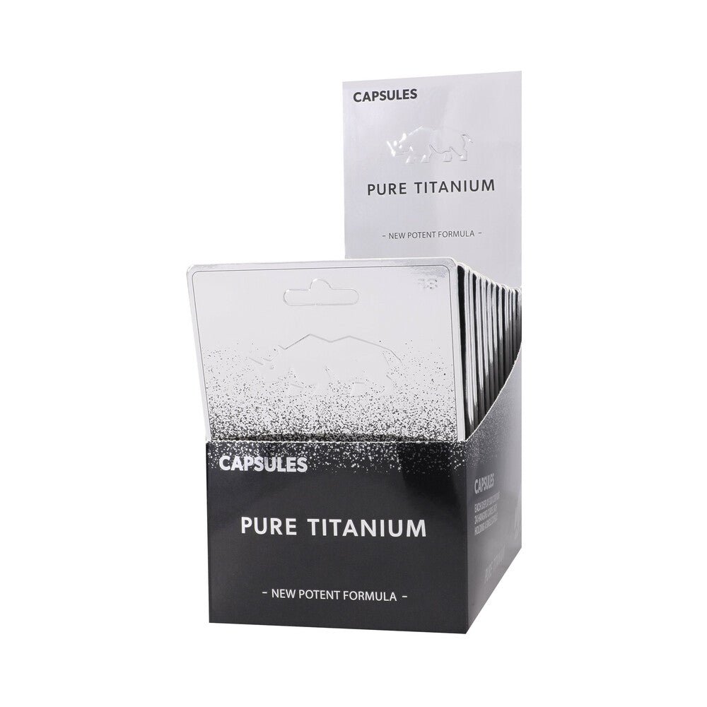 Rhino Pure Titanium Capsules 24-Pack Display