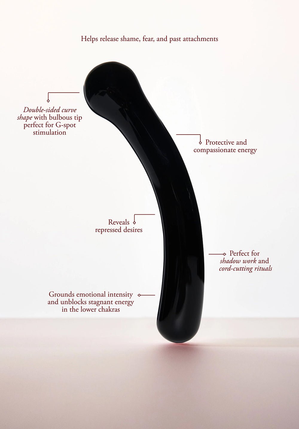 Chakrubs Xaga Curve Obsidian Wand - Image 7