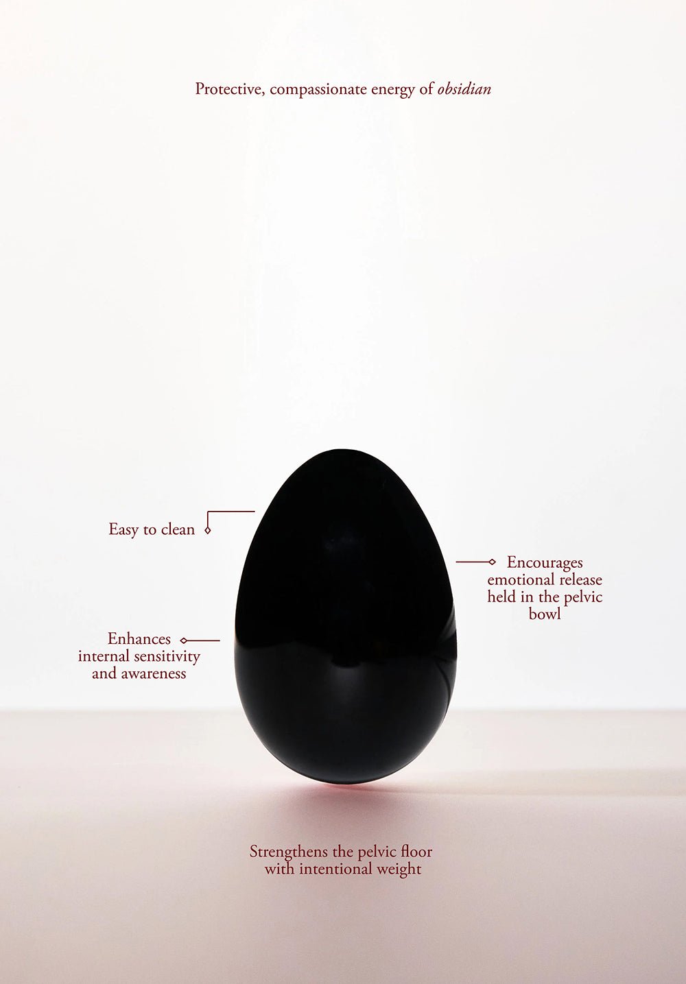 Chakrubs Xaga Yoni Egg Obsidian (non-drilled) - Image 6